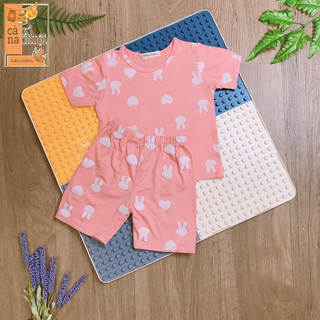 [HÀNG MỚI] THUN LẠNH Bộ tay ngắn Minky-mom hàng loại 1 in hoạ tiết cho bé 8-18kg