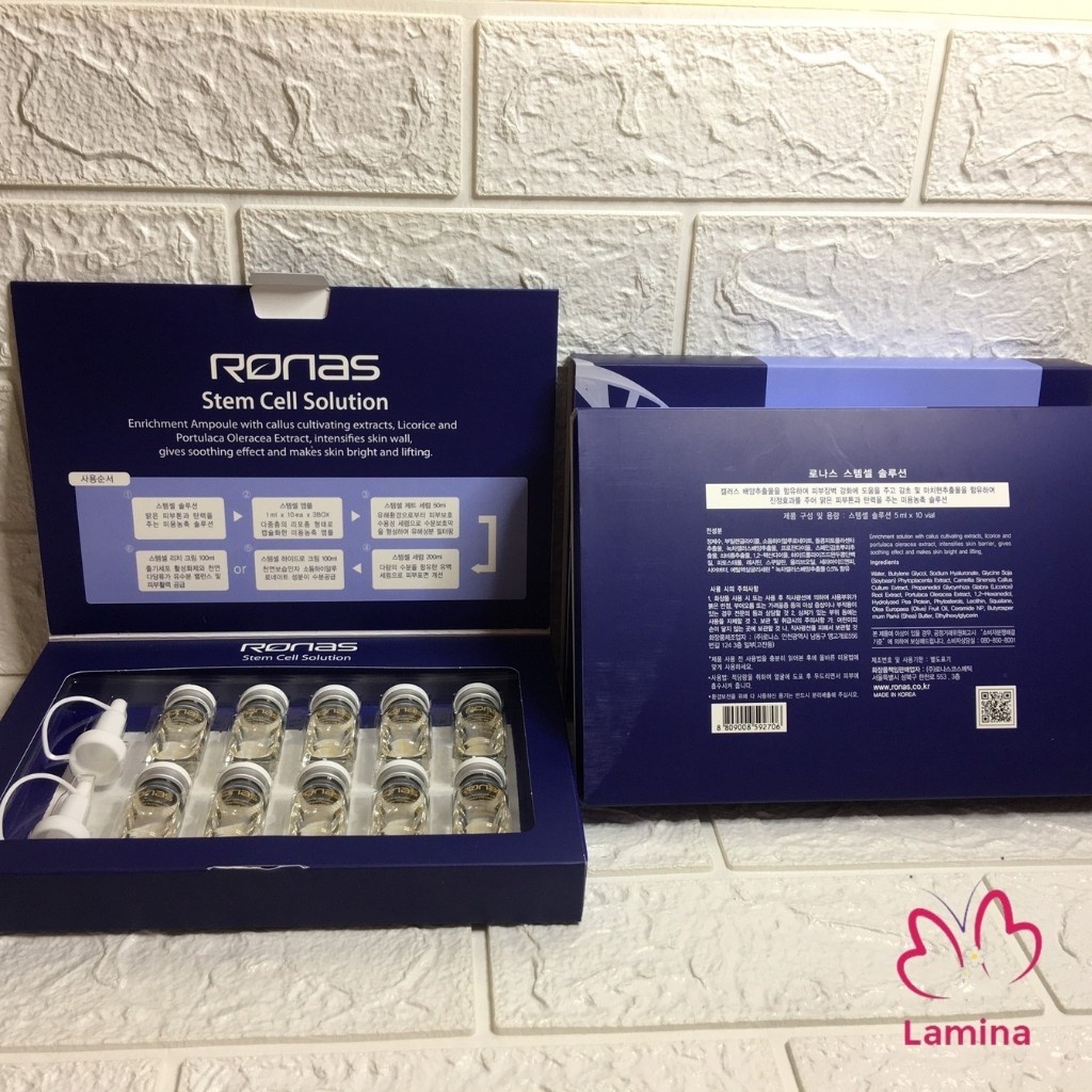 Tế bào gốc Ronas stemcell solution 1 hộp 10 lọ có tách lẻ