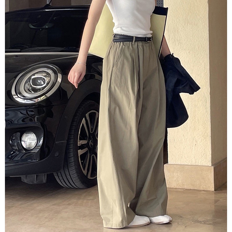 Quần Dài Lưng Cao Ống Rộng Chống Nắng Thời Trang Mùa Hè Phong Cách Nhật Bản Plus Size Cho Nữ