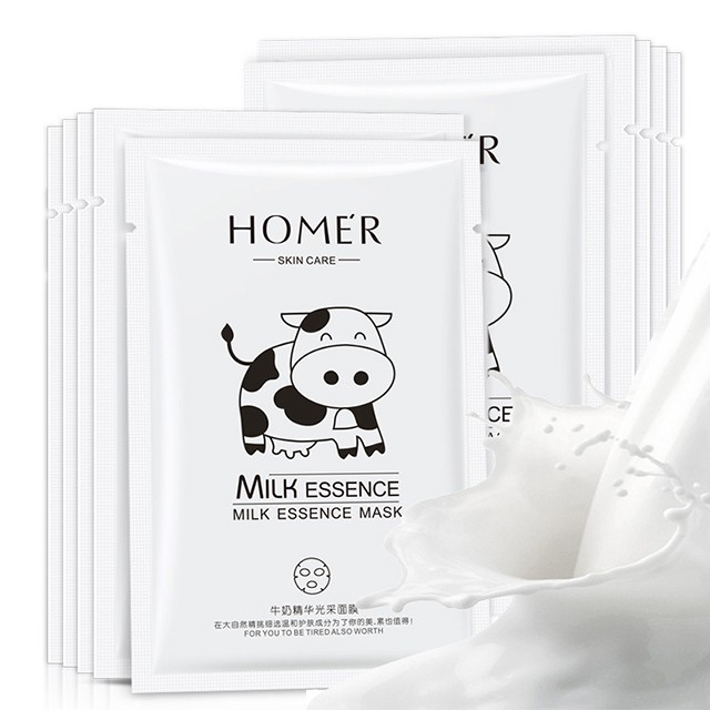 Mặt Nạ Sữa Bò HOME'R Milk Essence Dưỡng Trắng Da