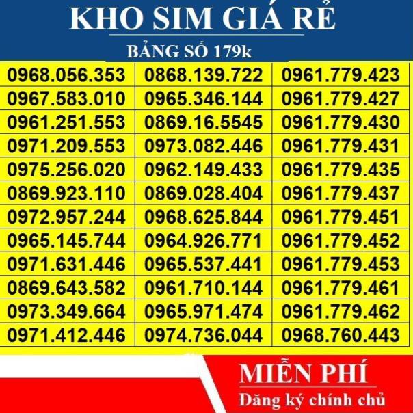 [SIM VIETTEL 4G] SIM GIÁ RẺ VIETTEL - XẢ KHO SIM VIETTEL