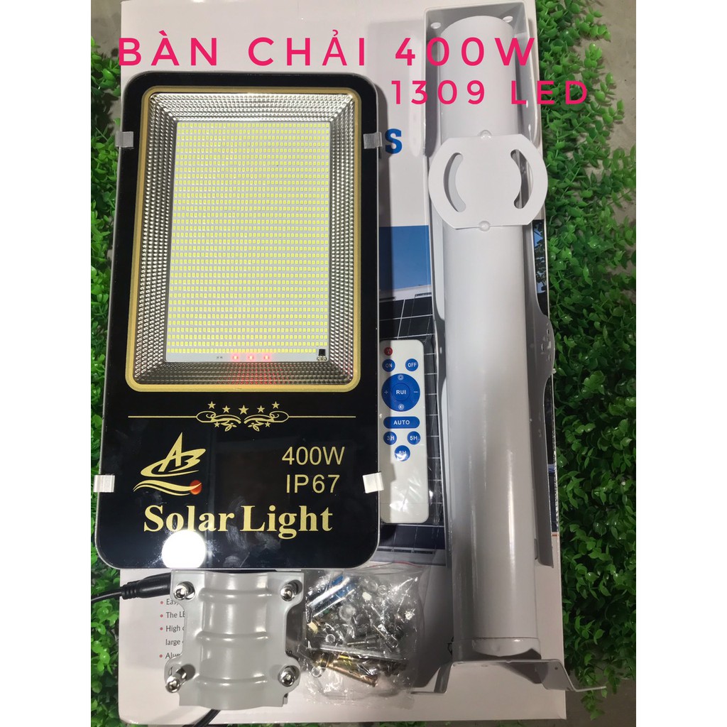 Đèn đường led năng lượng mặt trời bàn chải 400w 300w 200w  150w sân vườn chống nước IP67 vỏ nhôm đúc có Giấy Bảo Hành