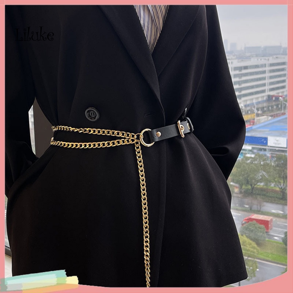 Dây Thắt Lưng Nữ Nhiều Lớp Mạ Vàng/Bạc Thời Trang