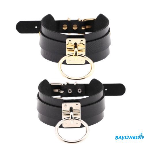 Vòng cổ choker da PU bản lớn thời trang cho nữ
