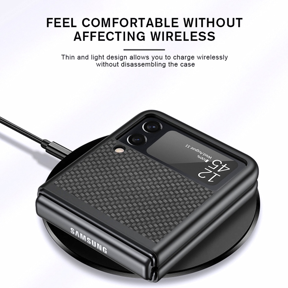 Ốp điện thoại HOCE sợi carbon cho Samsung Galaxy Z Flip 3 Z Flip 4 5G Flip4 zflip5