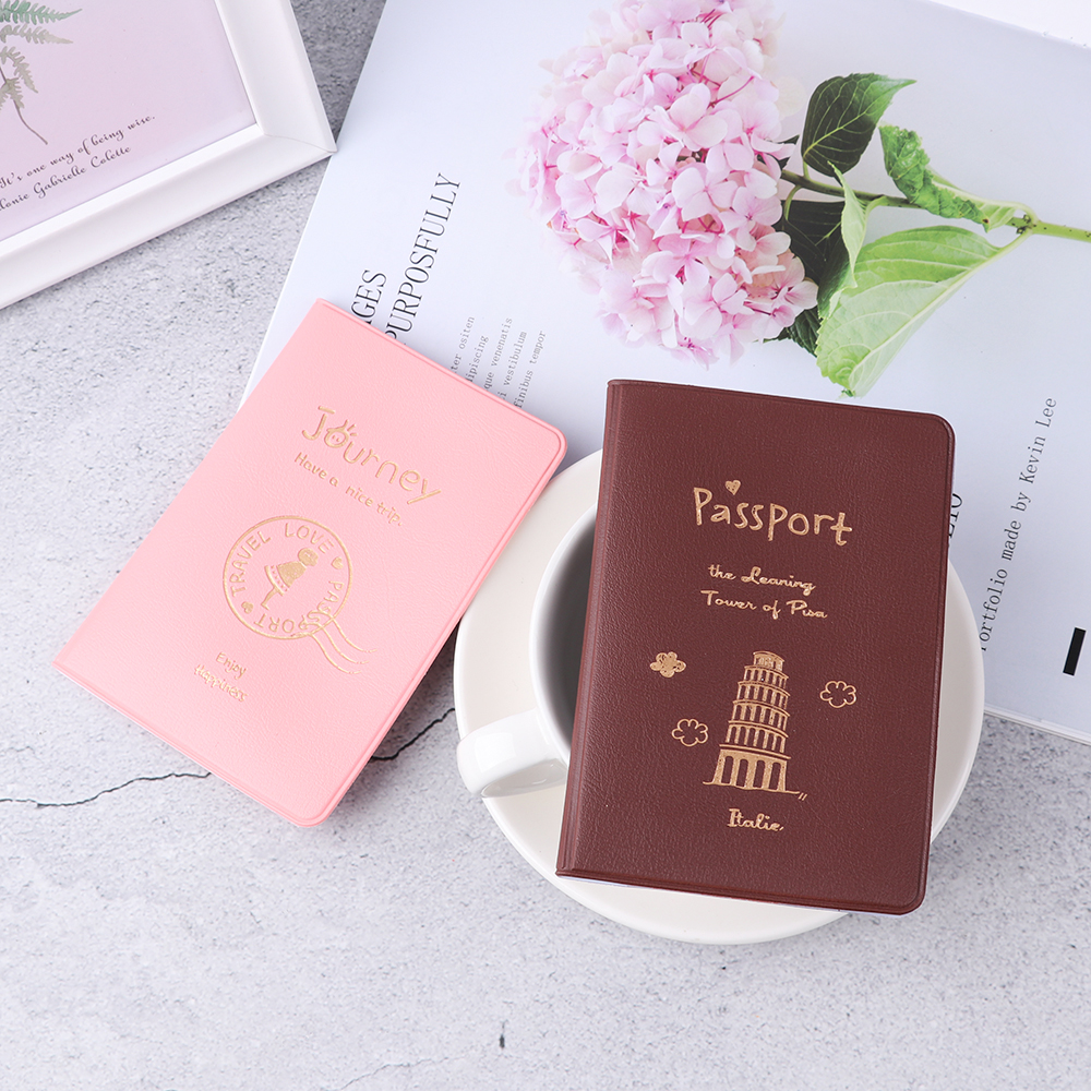 Ví Da Pu Đựng Passport Chống Thấm Nước Thời Trang