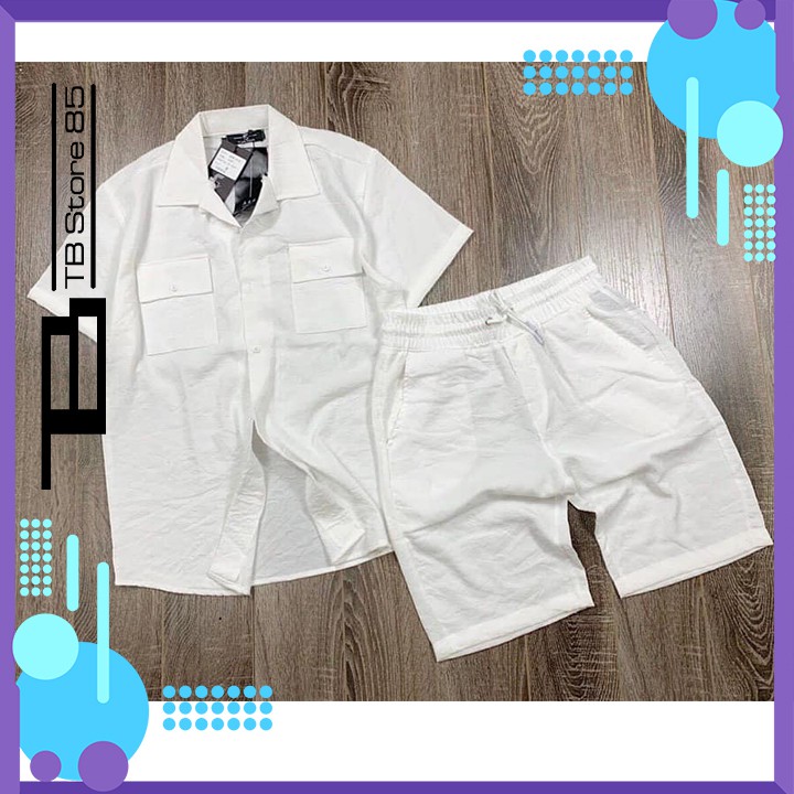 Bộ Sơ Mi Đủi Hot 2021 ❄️DOTH5KT❄️ Tay Ngắn Trắng Đen - TB Store 85 | BigBuy360 - bigbuy360.vn