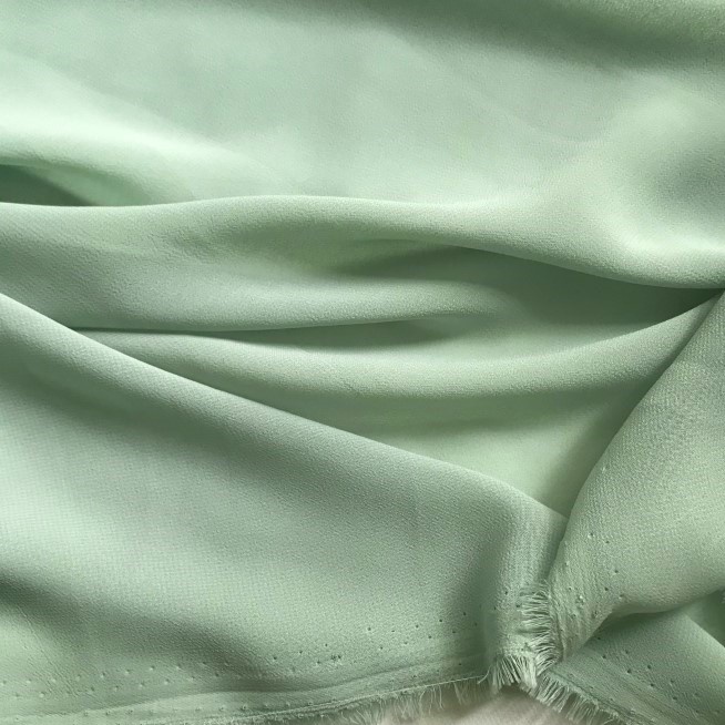 Voan Chiffon Xanh Bích Nhạt Khổ 1m48 - Co Giãn, Mỏng - May Áo Dài, Đầm, Váy, Làm Vải Lót