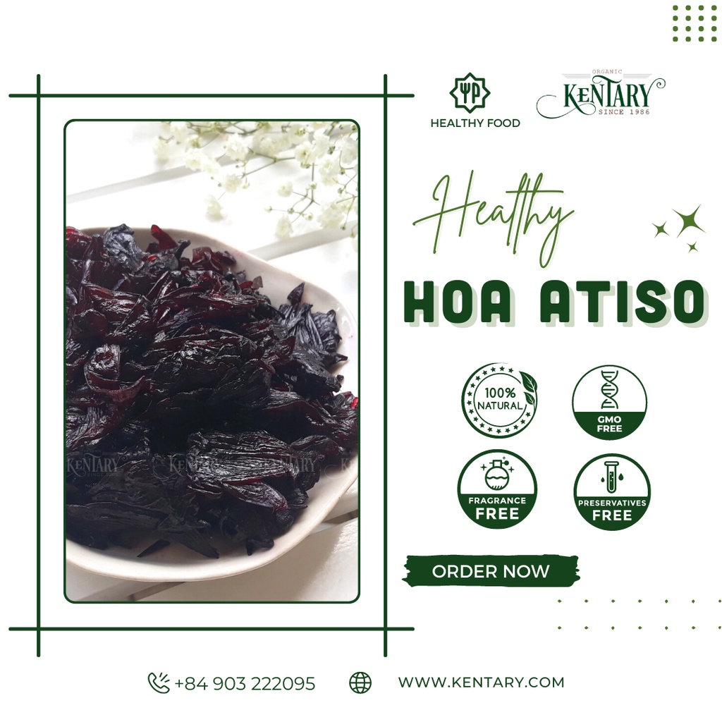 Hoa Atiso Đỏ Sấy Dẻo Kentary - Ăn Vặt Healthy - Túi 100g