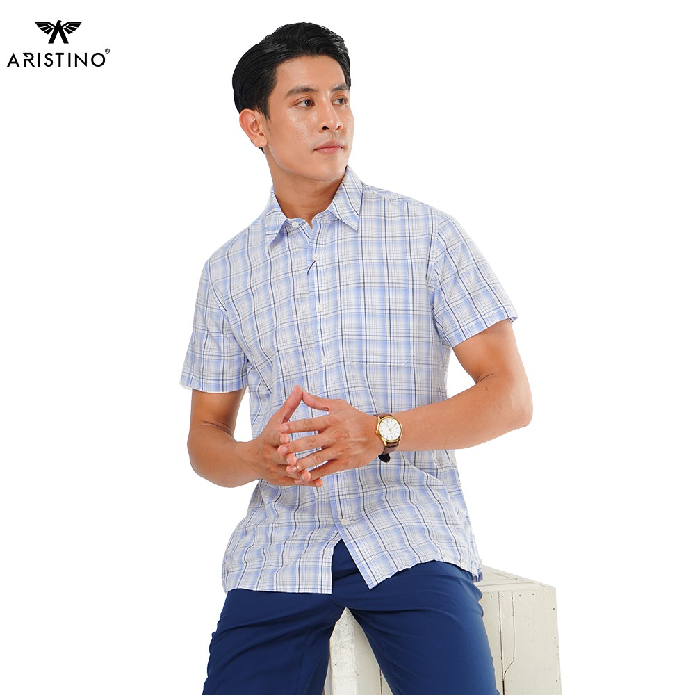 Áo Sơ Mi Nam Ngắn Tay Aristino ASS052S8 | BigBuy360 - bigbuy360.vn