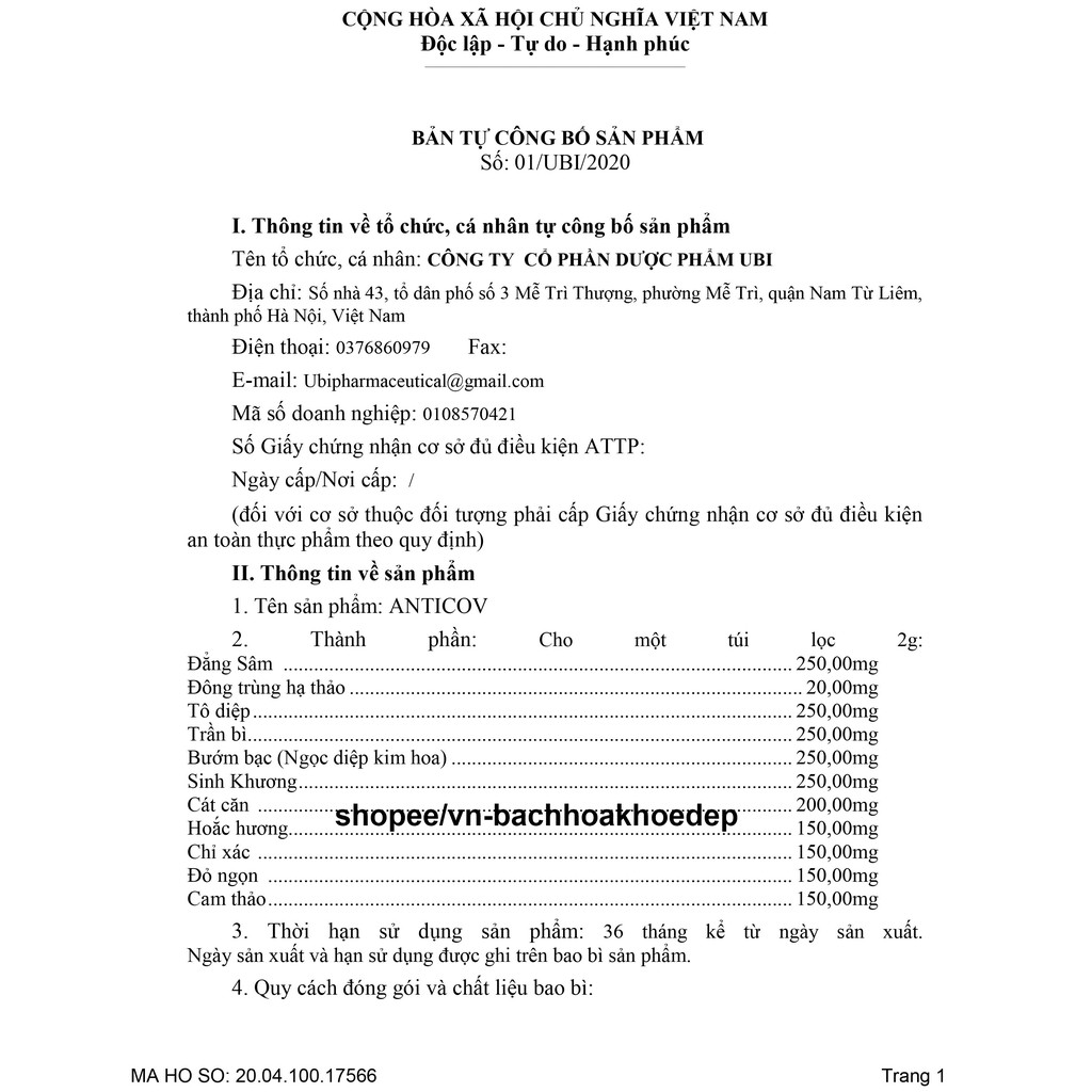 Trà Đông Trùng Hạ Thảo Đẳng Sâm Anticov tăng sức đề kháng, bổ thận, dưỡng tâm, an thần, giải cảm - Hộp 20 gói | BigBuy360 - bigbuy360.vn