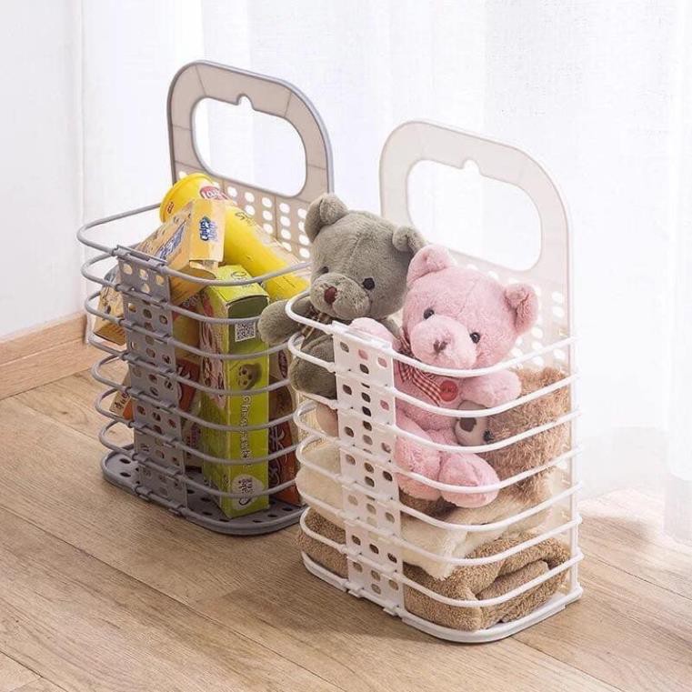 giỏ đựng quần áo, giỏ treo đồ thông mình gấp gọn 0508