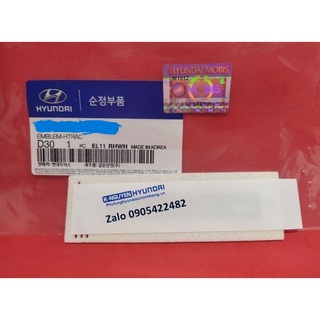 Logo chữ "Htrac" dán xe Hyundai Tucson 2022