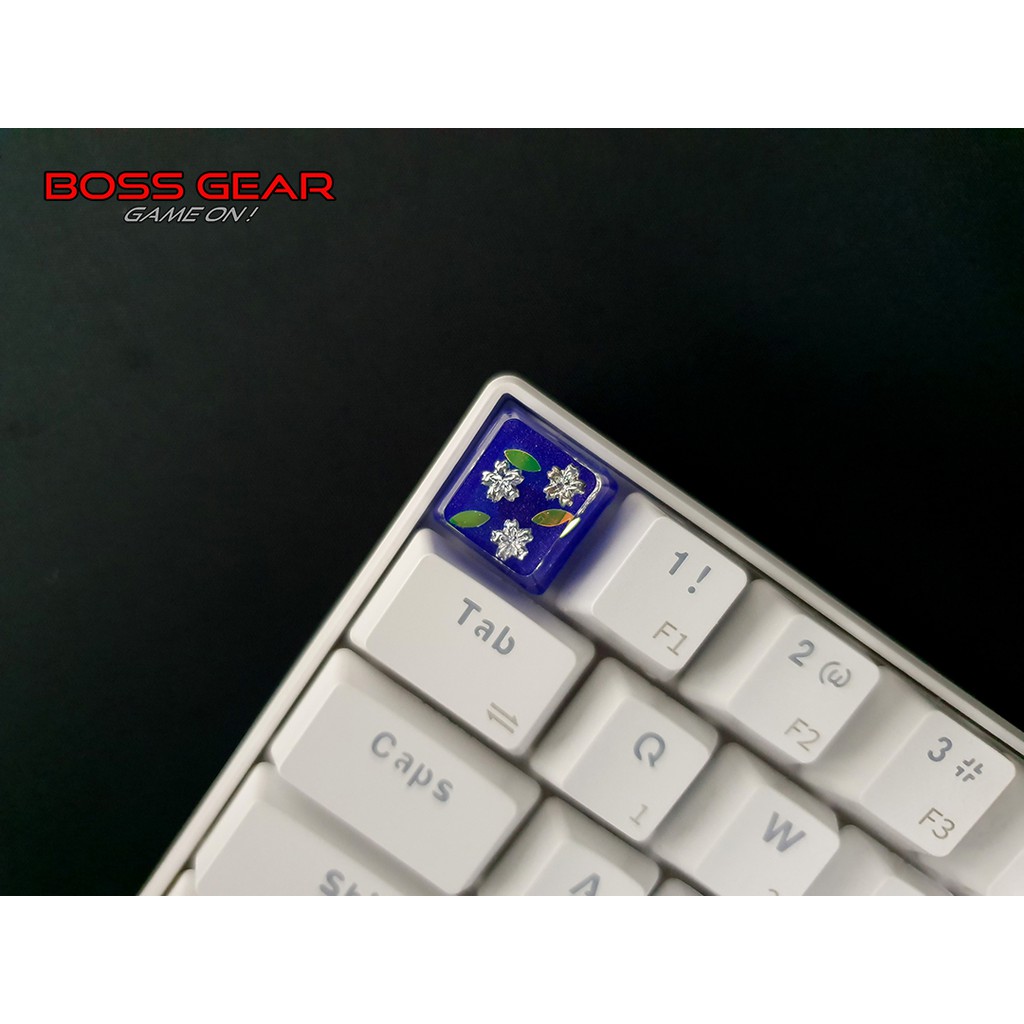 Keycap Lẻ hình hoa anh đào sakura cực đẹp OEM profile ( keycap resin độc lạ )( Keycap Artisan )