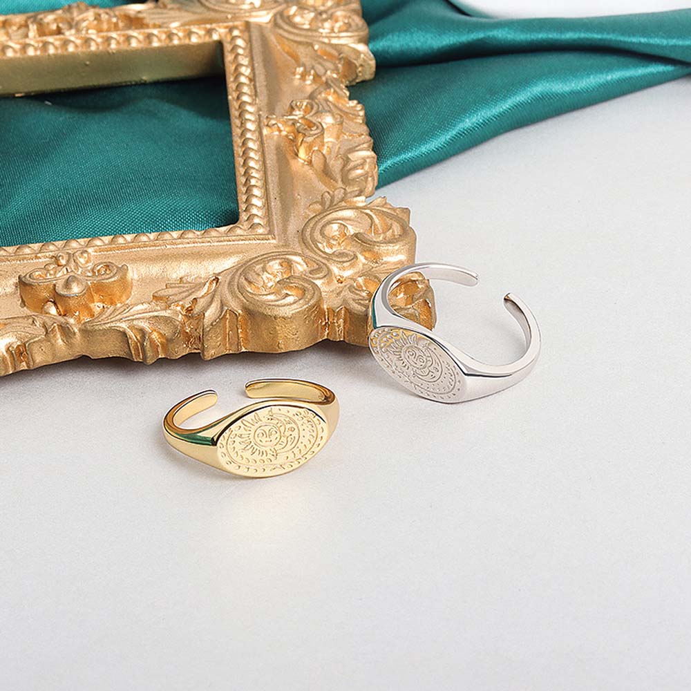 Nhẫn đeo tay kim loại thời trang retro cho nữ MXBEAUTY