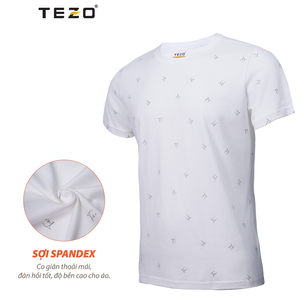 Áo phông nam in tràn hoạ tiết TEZO năng động thoải mái 2204APOH01
