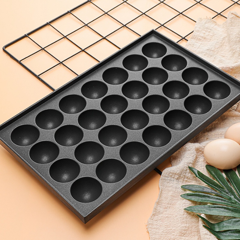 Khay nhôm làm bánh takoyaki 28 ô 4cm