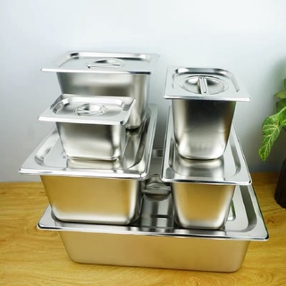[GIÁ SỈ] Khay Đựng Topping Inox đủ size (Có Nắp)