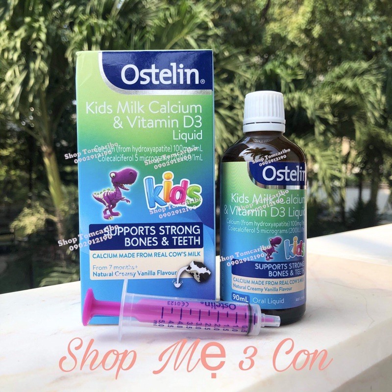 Canxi và D3 Ostelin Úc 90ml cho bé từ 7 tháng