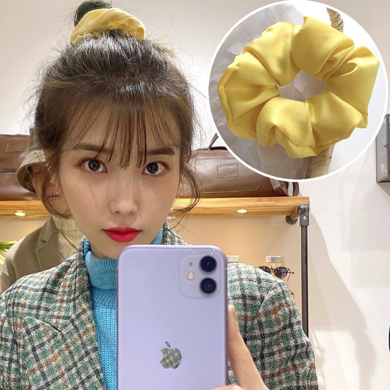 Dây buộc tóc scrunchies đẹp, chun cột tóc vải nhiều màu hàn quốc SC03 giá rẻ hot hit