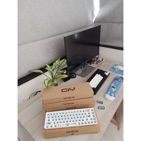 TESTER68 KIT BÀN PHÍM KHÔNG DÂY BLUETOOTH 5.0 VS WIRELES 2.4 (HOTSWAP)(TẶNG KÈM PIN)