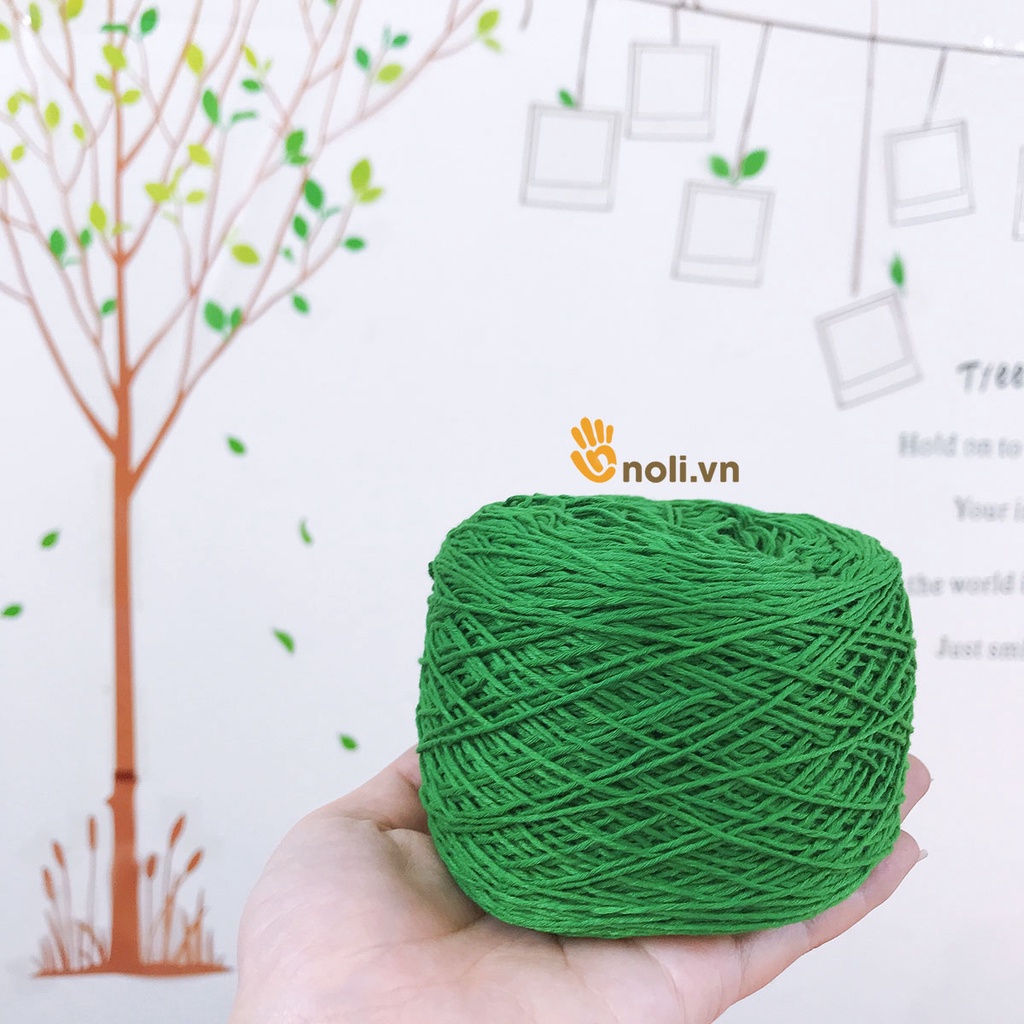 Sợi cotton Việt Nam 1mm Craft yarn VN chuyên móc thú, bikini, váy áo mùa hè, lót ly không xù (Mã 01 đến 50)