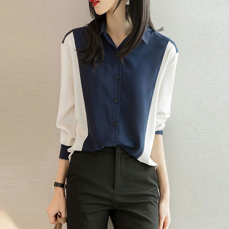 Áo Sơ Mi Chiffon Tay Dài Màu Sắc Thời Trang Cao Cấp