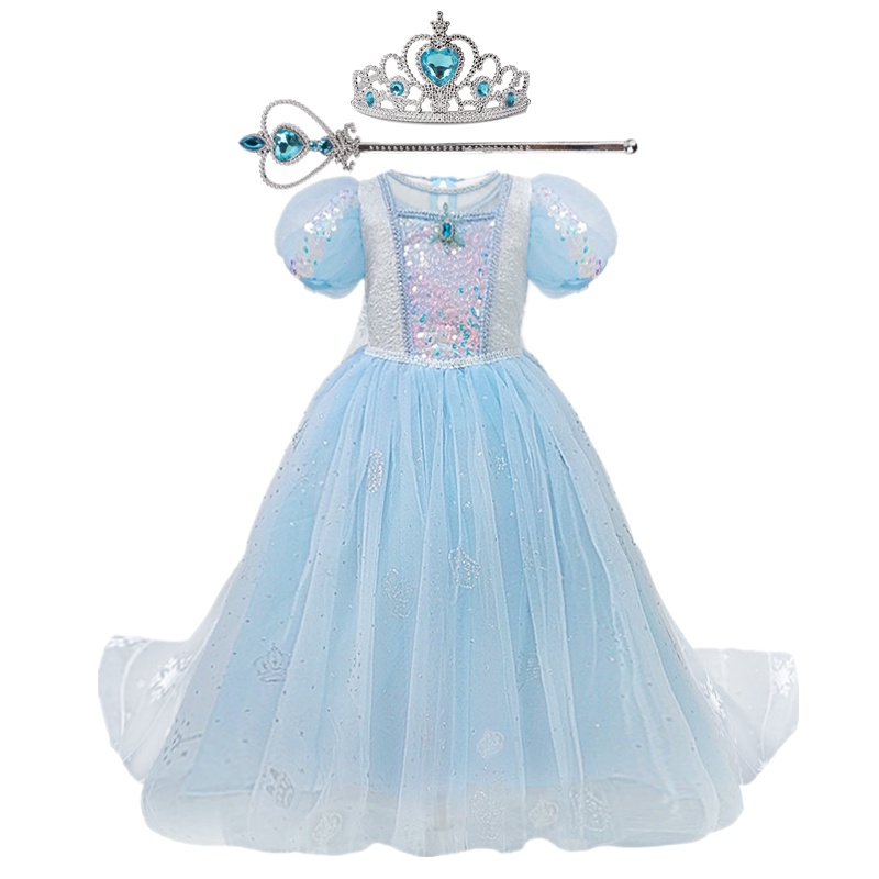 Đầm hóa trang công chúa Elsa đáng yêu dành cho bé gái