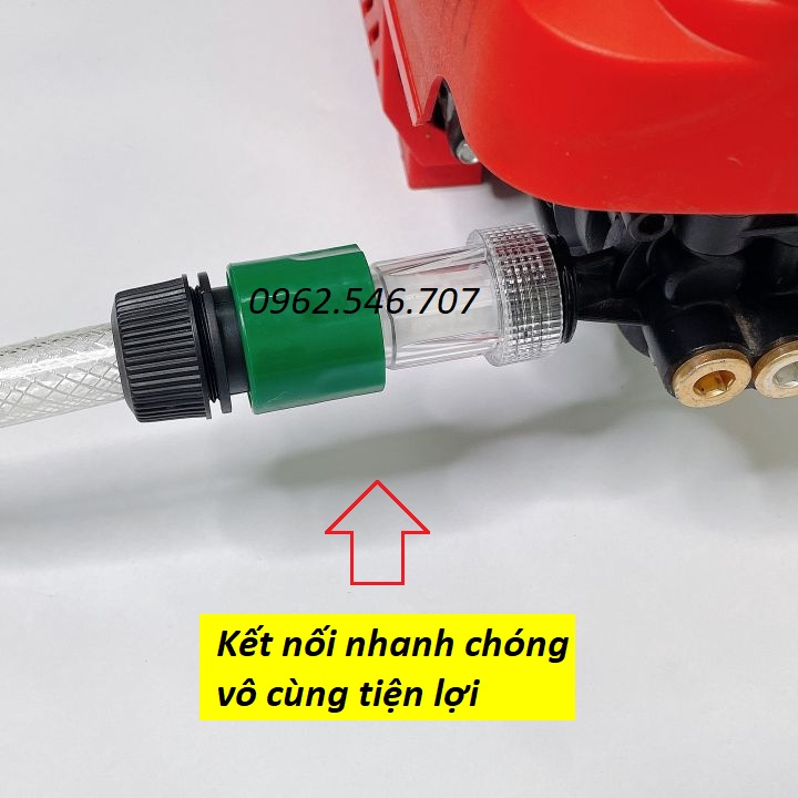 Dây cấp hút nước máy rửa xe gia đình, tưới cây