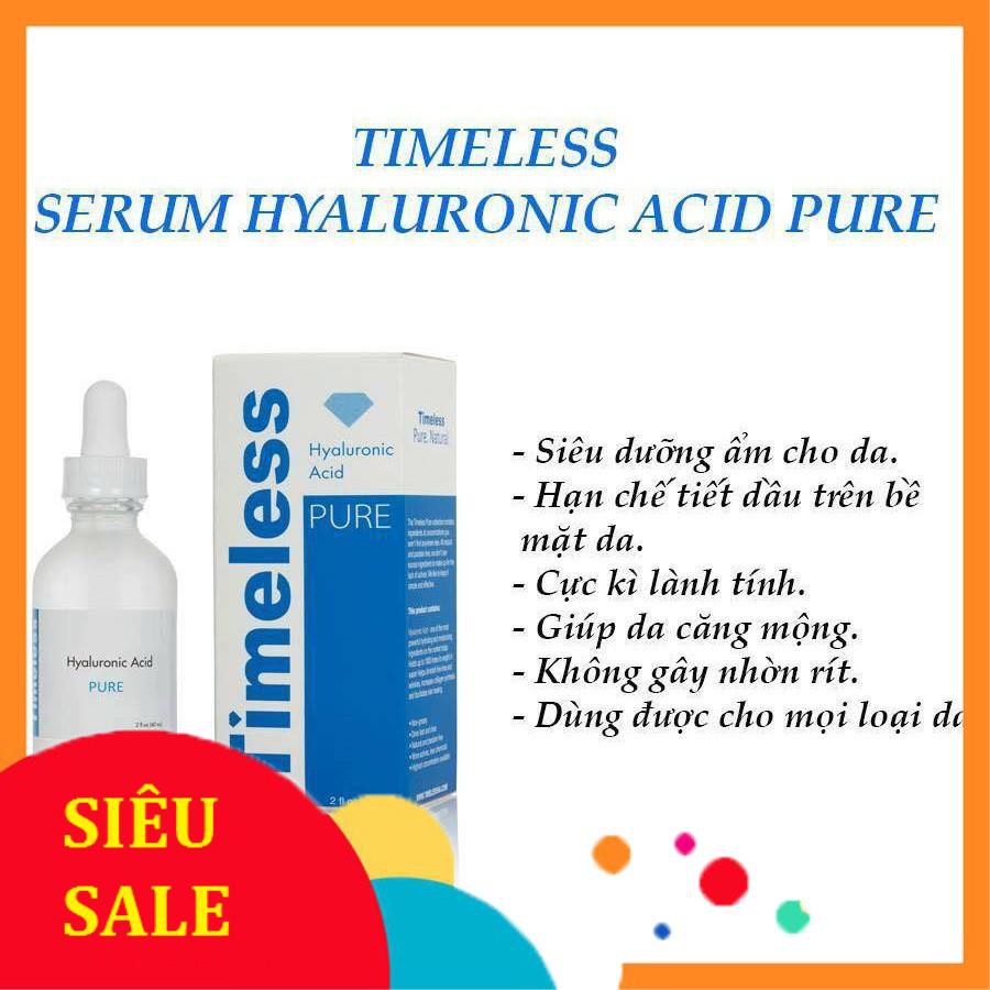 FreeShip Giá Sốc -  Serum HA Cấp ẩm Timeless Hyaluronic Acid 100% Pure