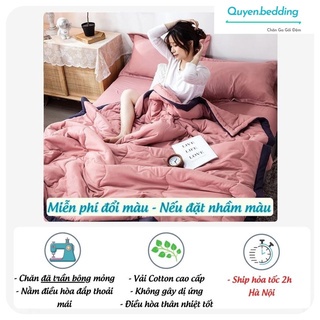 Chăn Đũi Hè ZaZa Chăn Mỏng Mùa Hè Nhập Khẩu Cao Cấp Chất Liệu Cotton Đũi Mềm Mịn Siêu Thoáng Màu Sắc Trang Nhã 2mx 2m3