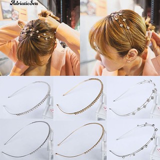 Băng đô cài tóc hợp kim đính đá duyên dáng