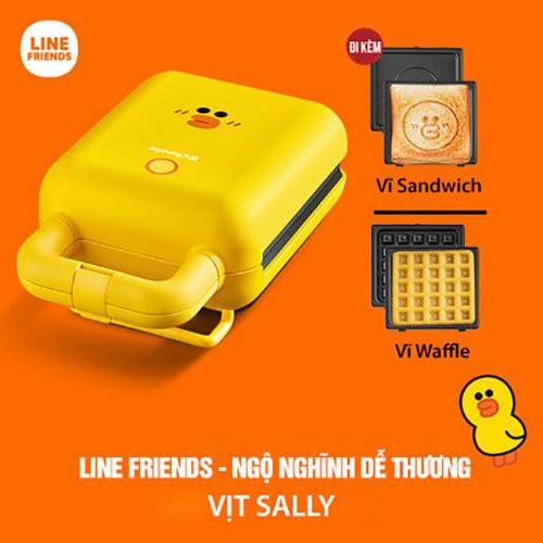 [Mã ELHADEV giảm 4% đơn 300K] Máy Làm Bánh Sandwich Joyoung Line SK-T1 Cực Cute - Hàng Chính Hãng - Vàng