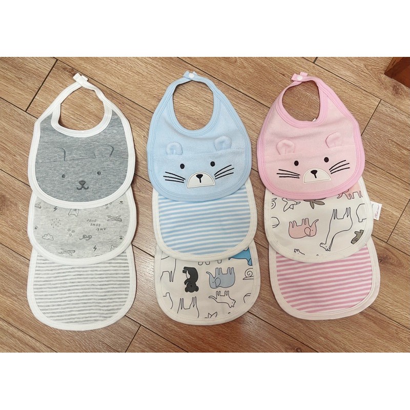 Set 3 yếm momcare chống thấm dây nhỏ [ babyboo]