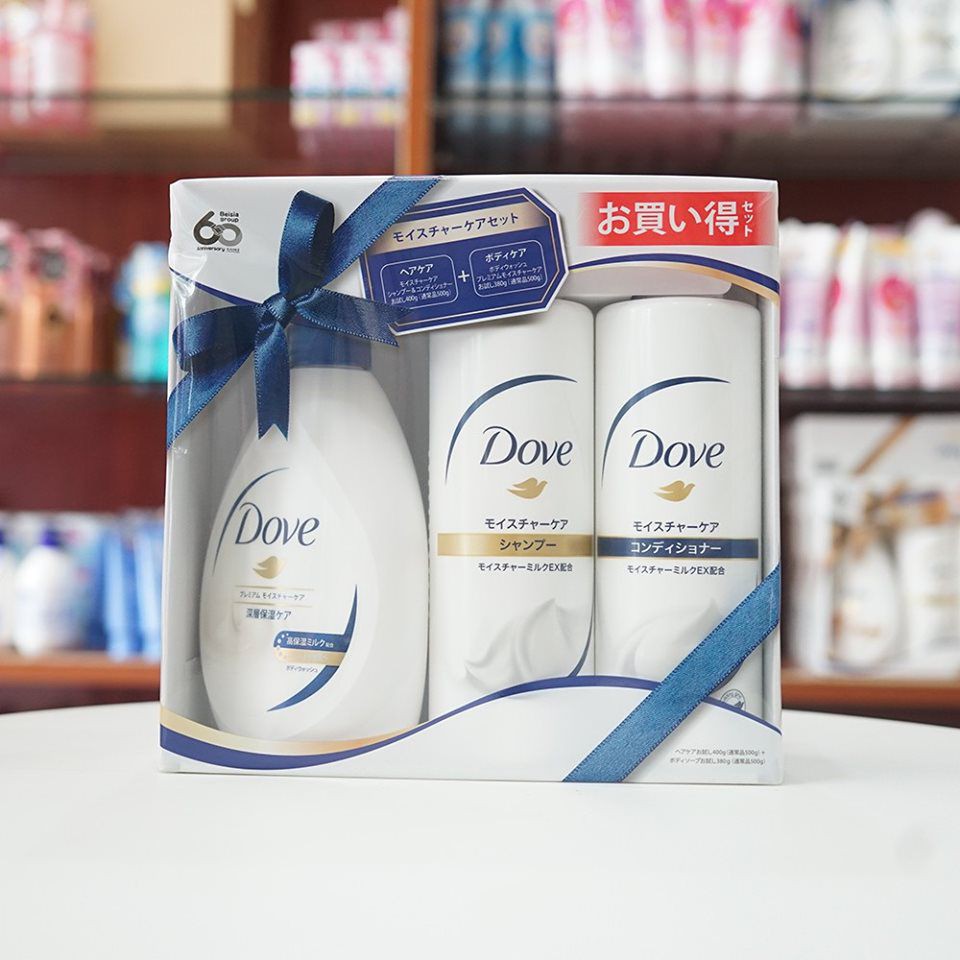 Sữa tắm dầu gội dầu xả Dove Nhật Bản set 3