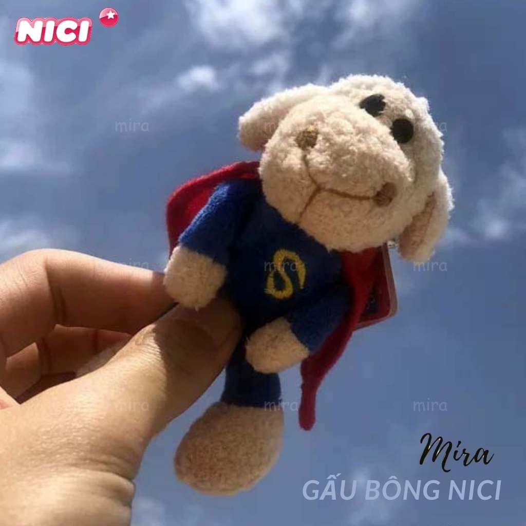 Móc Khóa Gấu Bông Mini - Hình CỪU SEAN Đeo Cặp, Treo Balo Thương hiệu NICI Quà Sinh Nhật Cho Nữ 10cm MIRA-GB28006