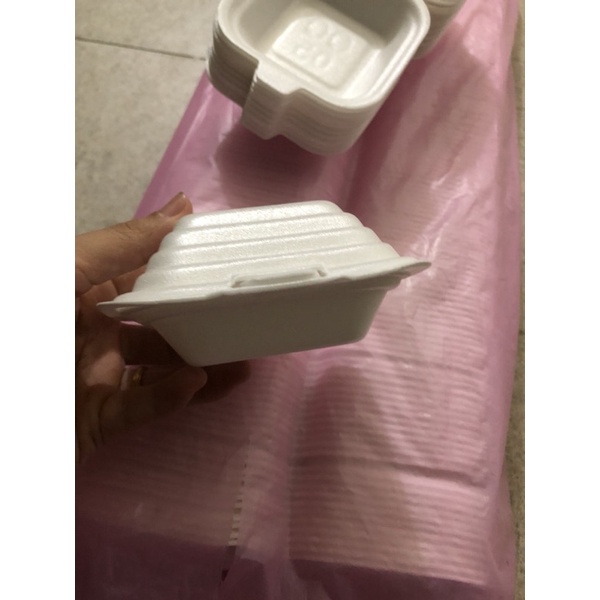 60 Hộp xốp vuông loại nhỏ đựng xôi, bánh bao,...
