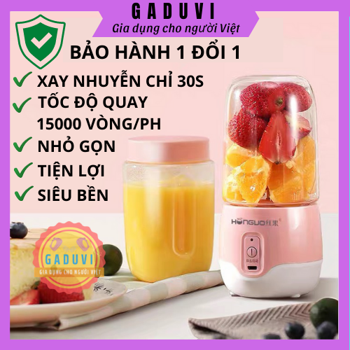 [BẢO HÀNH 1 ĐỔI 1] - Cốc Xay Sinh Tố Cầm Tay GADUVI, Máy Xay Cầm Tay Mini Xay Cháo, Rau Má Đa Năng