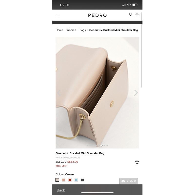 [Authentic] Túi mini khoá kim loại Pedro săn sale