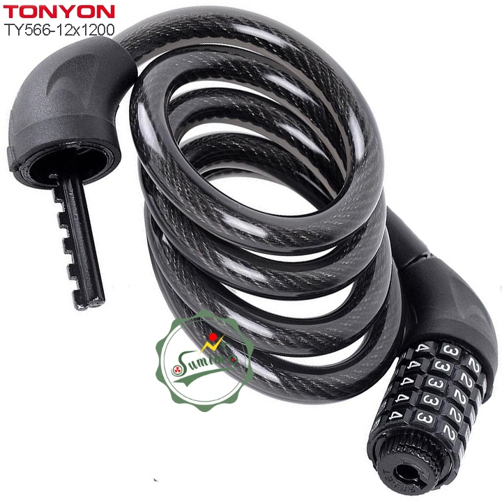 Khóa dây TONYON TY566-12x1200mm mã 5 số