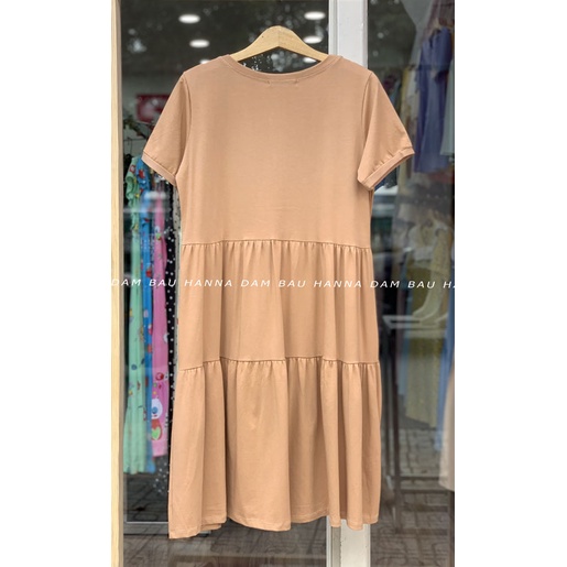 [SIZE 40-75KG] Đầm bầu mặc ở nhà thun cotton lạnh cao cấp co dãn nhiều có size 80kg thoáng mát không xù không nhăn không