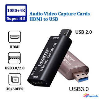 【ready stock】audio Video Capture Card HDMI to  USB 2.0/3.0 Mini 4K 1080P Phone Game Recording Box for PC Youtube iris eleven 15