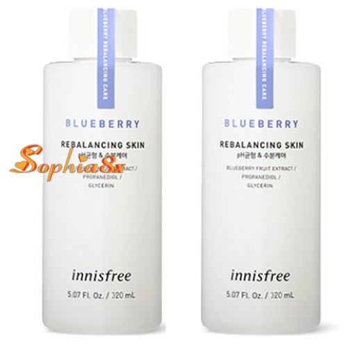 Nước hoa hồng Innisfree Blueberry Rebalancing Skin cấp nước dưỡng ẩm cho da NHH 150ml
