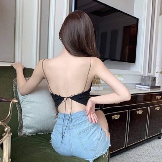 Áo đan dây lưng sexy có mút ngực.