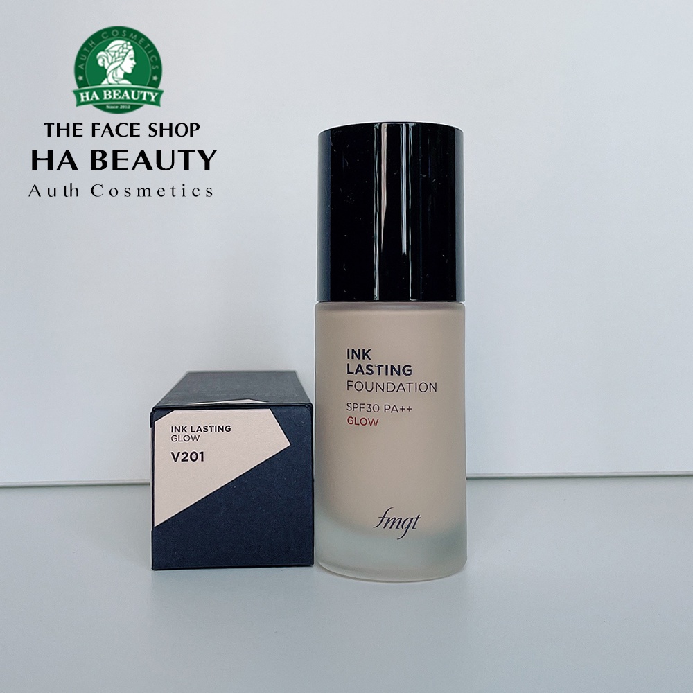 Kem nền che khuyết điểm hiệu ứng căng bóng lâu trôi The Face Shop Ink Lasting Foundation Glow SPF30 PA++ 30ml