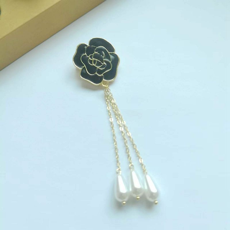 Ghim Cài Áo Hình Hoa Hồng Đính Ngọc Trai Nhân Tạo Thời Trang