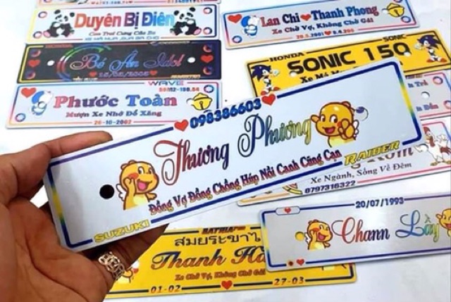 BẢNG SỐ XE MICA IN THEO YÊU CẦU