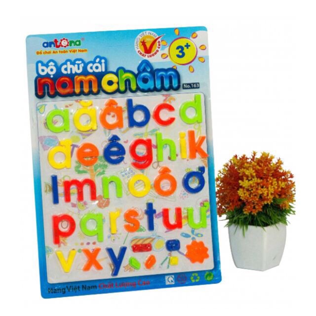 [Siêu rẻ] Bộ chữ cái nam châm Antona( chữ thường, tiếng Việt)