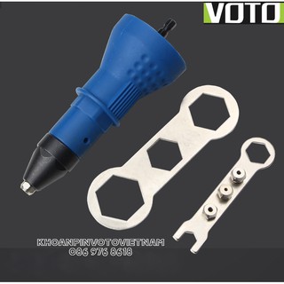 Bộ chuyển đổi Đầu rút rive - đầu rút đinh tán gắn máy khoan đủ phụ kiện tiện lợi