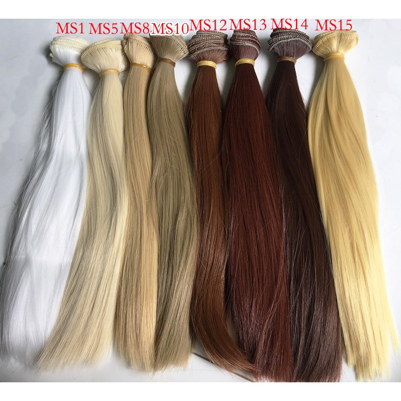 Tép tóc giả dài 25cm cho búp bê nhiều màu